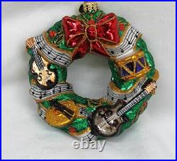 Christopher Radko Collectible Ornament Rhythmic Christmas Wreath 1019232 Signed