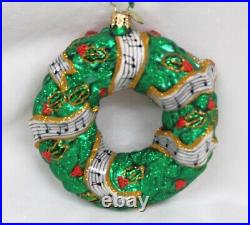 Christopher Radko Collectible Ornament Rhythmic Christmas Wreath 1019232 Signed