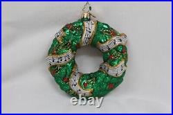 Christopher Radko Collectible Ornament Rhythmic Christmas Wreath 1019232 Signed