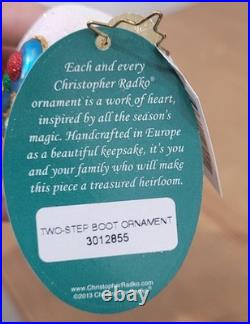 Christopher Radko Cowboy Two Step Boot Christmas Ornament With Tag HTF