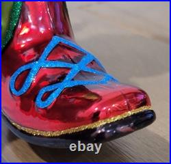 Christopher Radko Cowboy Two Step Boot Christmas Ornament With Tag HTF