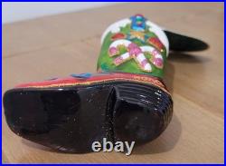 Christopher Radko Cowboy Two Step Boot Christmas Ornament With Tag HTF