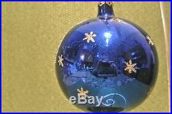 Christopher Radko Crescent Moon (Blue 88-001-0) Glass Ball Christmas ornament