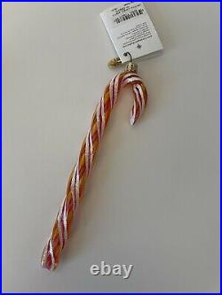 Christopher Radko Crystal Cane Candy Cane Ornaments Set Of 4 New With Tags RARE