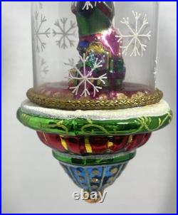 Christopher Radko Crystal Cracker Nutcracker Blown Glass In Glass Dome