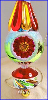 Christopher Radko Dazzle Cone 2001 12 Indent Drop