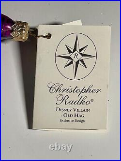 Christopher Radko Disney 2003 Old Hag Disney Exclusive Villain Design Rare