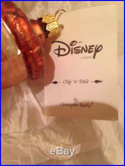 Christopher Radko Disney. Chip and Dale Ornament Rare