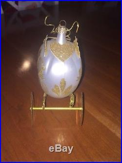 Christopher Radko Disney Cinderella's Carriage Ornament Italy Very Rare