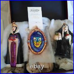 Christopher Radko Disney Evil Queen Snow White Ornament Set Lt Edition