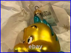 Christopher Radko Disney FLOUNDER The Little Mermaid Glass Ornament w Tag