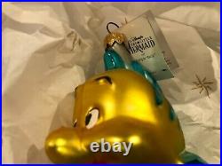 Christopher Radko Disney FLOUNDER The Little Mermaid Glass Ornament w Tag