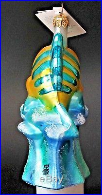 Christopher Radko//Disney FLOUNDER The Little Mermaid Ornament Beautiful 1997