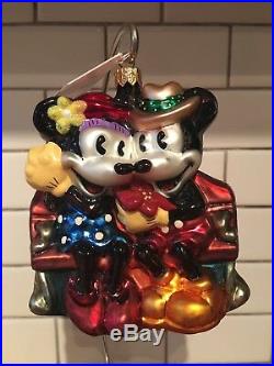 Christopher Radko Disney MICKEY and MINNIE Winter Romance 99-dis-28 Ornament