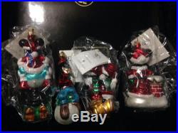 Christopher Radko Disney Mini Box Set Mickey & Co Set of 4 Glass Ornaments MIB