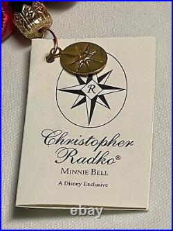 Christopher Radko Disney Minnie Bell 2001 A Disney Exclusive with Radko Charm