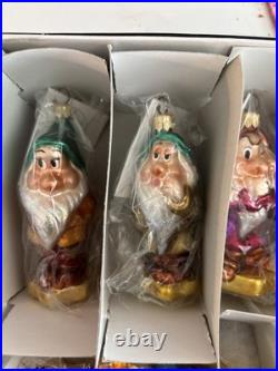 Christopher Radko Disney PETITE SNOW WHITE & THE SEVEN DWARFS Set 99-DIS-4