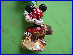 Christopher Radko Disney Pirate Minnie Glass Ornament