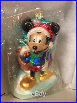 Christopher Radko Disney -RARE -Lumberjack Mickey Mouse Ornament