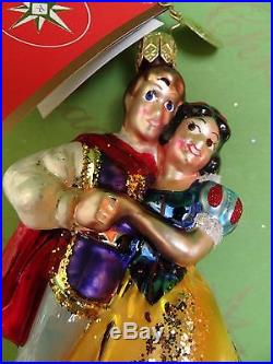 Christopher Radko Disney Snow White And Prince Charming Glass Ornament