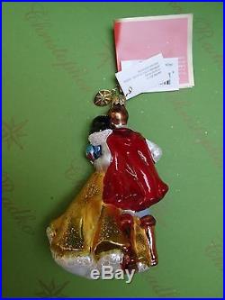 Christopher Radko Disney Snow White And Prince Charming Glass Ornament