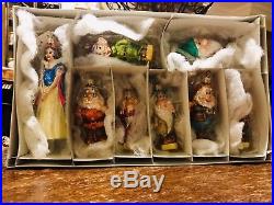 Christopher Radko Disney Snow White And The Seven Dwarfs Ornament Set