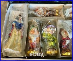 Christopher Radko Disney Snow White & The Seven Dwarfs Glass Ornaments