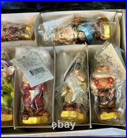 Christopher Radko Disney Snow White & The Seven Dwarfs Glass Ornaments