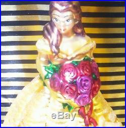 Christopher Radko Disney's BELLE Blown Glass Ornament RARE NEW With TAG Beauty
