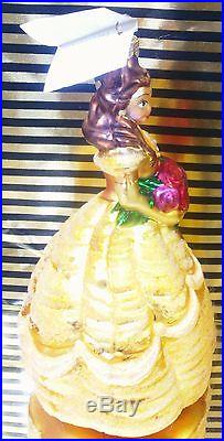 Christopher Radko Disney's BELLE Blown Glass Ornament RARE NEW With TAG Beauty