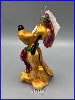 Christopher Radko Disney's VIP Pluto 75th & Radko 20th Annual Ornament New W Box