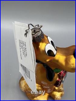 Christopher Radko Disney's VIP Pluto 75th & Radko 20th Annual Ornament New W Box