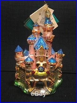 Christopher Radko Disneyland 50th Anniversary Sleeping Beauty Castle Ornament