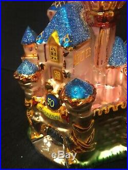 Christopher Radko Disneyland 50th Anniversary Sleeping Beauty Castle Ornament