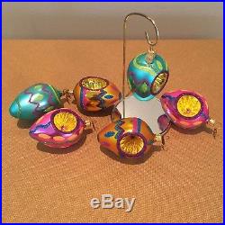 Christopher Radko Easter Ornaments LOT OF 6 EASTER BRIGHTS EGG ORNAMENTS