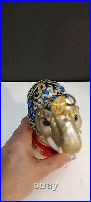 Christopher Radko Elephant Moscow Circus Glass Hand blown ornament gorgeous