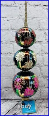 Christopher Radko Exotica Finial 1012610 2006 Rare 18 Triple Ball Tree Topper