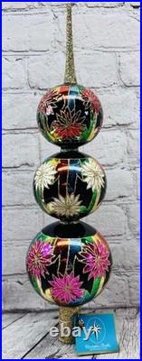 Christopher Radko Exotica Finial 1012610 2006 Rare 18 Triple Ball Tree Topper