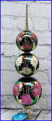 Christopher Radko Exotica Finial 1012610 2006 Rare 18 Triple Ball Tree Topper