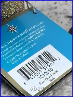 Christopher Radko Exotica Finial 1012610 2006 Rare 18 Triple Ball Tree Topper