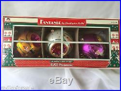 Christopher Radko FANTASIA Elfin Sparkle reflectors Ornament Boxed Set of 3