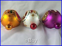 Christopher Radko FANTASIA Elfin Sparkle reflectors Ornament Boxed Set of 3