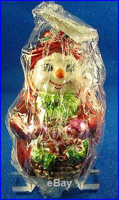 Christopher Radko FIVE Winter Snow Man Themed Ornaments Estate New with Tags