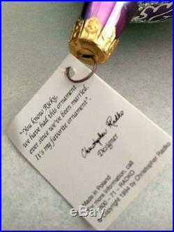 Christopher Radko FOREVER LUCY Lucy's Favorite Christmas Ornament NEW Tag Box