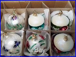 Christopher Radko Fantasia Christmas Ornaments FROSTY SPLENDOR Set of 6 NICE