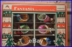 Christopher Radko Fantasia Christmas Ornaments Grandma's Own Vintage Set of 6