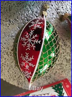 Christopher Radko Fantasia Christmas Tree Glisten Glimmers Glass Ornaments