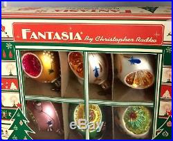 Christopher Radko Fantasia Floral Tapestry Box Set Of 6 Ornaments Stunning