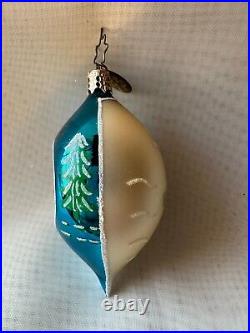 Christopher Radko Fantasia New Castle Indent Reflector Teardrop Ornaments with Box