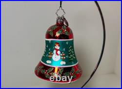 Christopher Radko Fantasia Winter Wonder Bell Ornament Snow Man